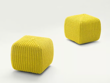 TIDE - Square garden pouf by Paola Lenti - view 2